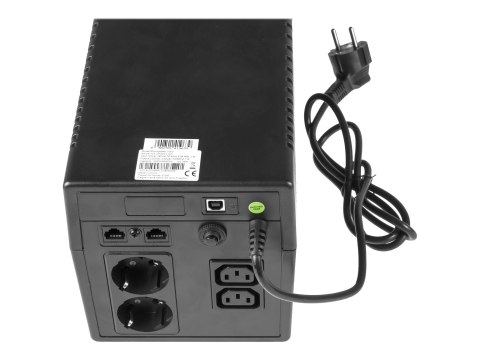 Green Cell Micropower 1000VA - UPS - AC 220/230/240 V - 600 wat - 1000 VA - 7 Ah - USB - złącza wyjściowe: 4
