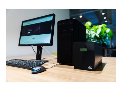 Green Cell Micropower 1000VA - UPS - AC 220/230/240 V - 600 wat - 1000 VA - 7 Ah - USB - złącza wyjściowe: 4