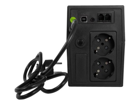 Green Cell Micropower 600VA - UPS - AC 220/230/240 V - 360 wat - 600 VA - 7 Ah - USB - złącza wyjściowe: 2
