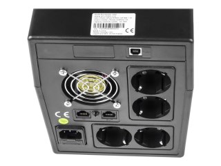 Green Cell Micropower - UPS - AC 220/230/240 V - 1200 wat - 2000 VA - 9 Ah - USB - złącza wyjściowe: 4