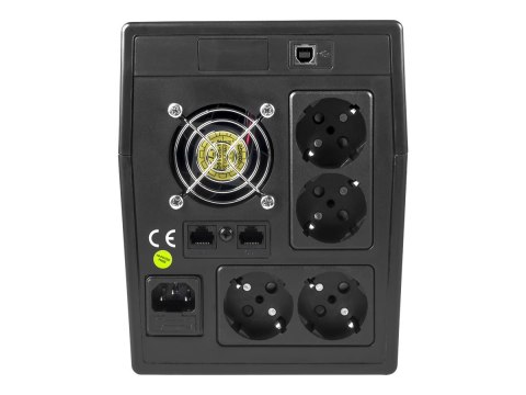 Green Cell Micropower - UPS - AC 220/230/240 V - 1200 wat - 2000 VA - 9 Ah - USB - złącza wyjściowe: 4
