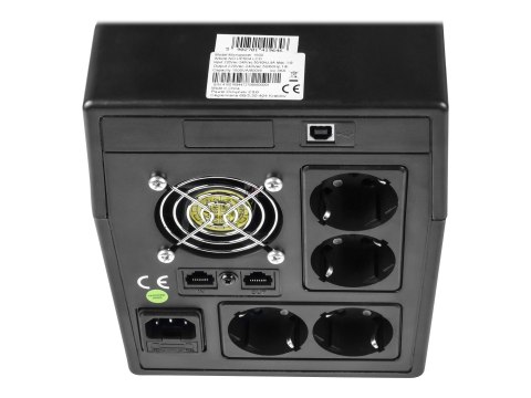 Green Cell UPS Micropower 1500VA - UPS - AC 220/230/240 V - 900 wat - 1500 VA - 9 Ah - USB, Ethernet - złącza wyjściowe: 4