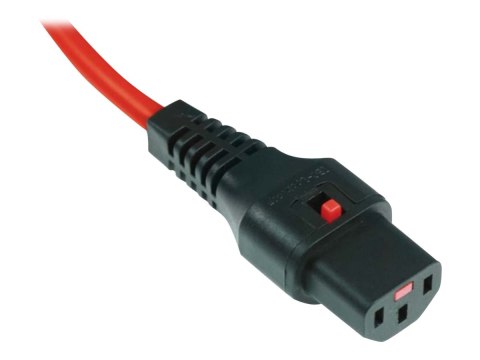 IEC Lock - Kabel zasilający - power IEC 60320 C13 blokowanie do CEE 7/4 kątowe - 1 m - czarny
