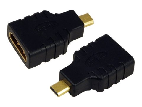 LogiLink - Adapter HDMI - HDMI żeński do 19 pin micro HDMI Type D męski - czarny