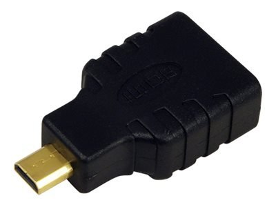 LogiLink - Adapter HDMI - HDMI żeński do 19 pin micro HDMI Type D męski - czarny