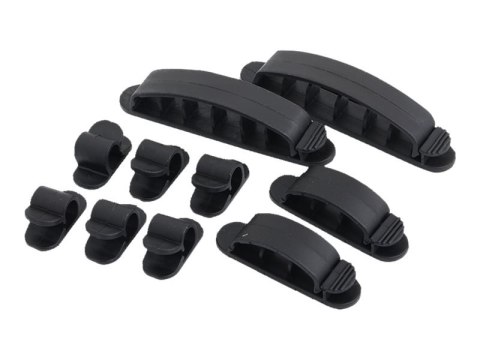 LogiLink Cable Fastener Set - Zestaw do organizacji kabli - czarny