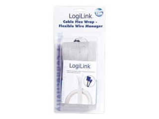 LogiLink Cable FlexWrap - Elastyczny tor kablowy - szary - 1.8 m