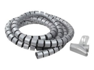 LogiLink Cable Spiral Wrapping Band - Rurka do porządkowania kabli - 2.5 m - szary