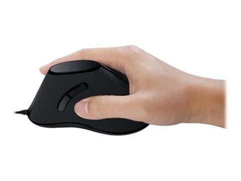 LogiLink Ergonomic Vertical - Mysz pionowa - optyczna - 5 przyciski - przewodowa - USB - czarny