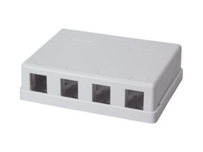 LogiLink - Gniazdko informatyczne - UTP - biały - liczba portów — 4