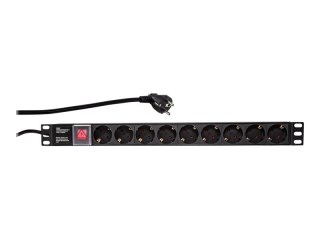 LogiLink - Jednostka dystrybucji zasilania (montowany w stojaku) - AC 250 V - 3500 wat - wejście: power CEE 7/7 - złącza wyjścio