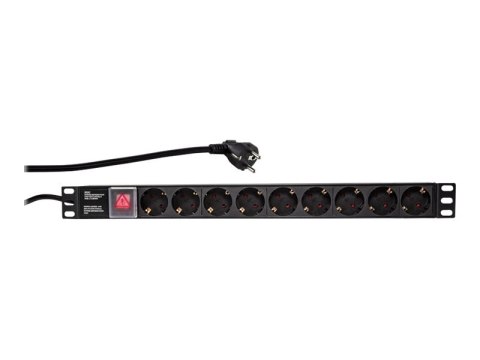 LogiLink - Jednostka dystrybucji zasilania (montowany w stojaku) - AC 250 V - 3500 wat - wejście: power CEE 7/7 - złącza wyjścio