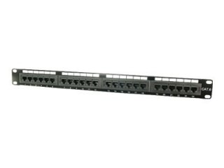 LogiLink - Krosownica - CAT 6 - UTP - RJ-45 X 24 - czarny, RAL 9005 - 19"