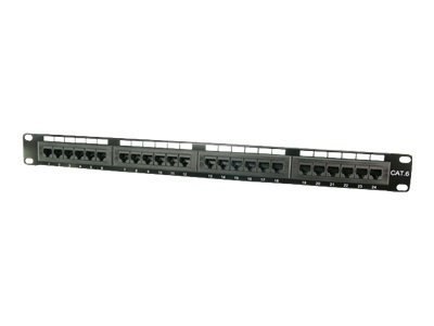 LogiLink - Krosownica - CAT 6 - UTP - RJ-45 X 24 - czarny, RAL 9005 - 19"
