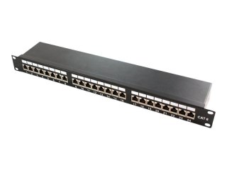 LogiLink - Krosownica - CAT 6a - STP - RJ-45 X 24 - czarny, RAL 9005 - 1U - 19"