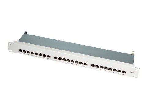 LogiLink - Krosownica - CAT 6e - STP - RJ-45 X 24 - jasnoszary, RAL 7035 - 1U - 19"