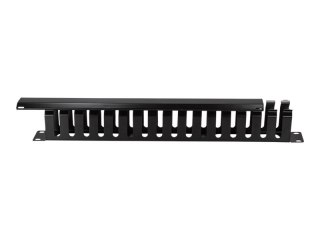 LogiLink - Organizer do kabli - czarny, RAL 9005 - 1U - 19"
