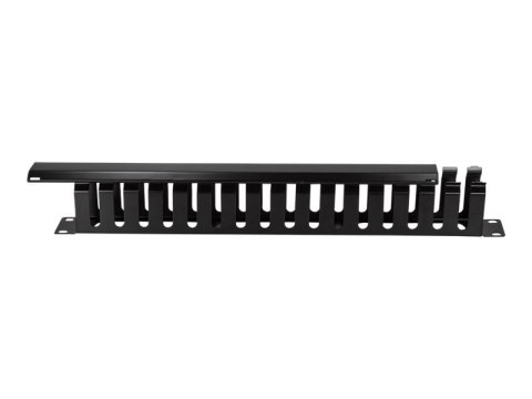 LogiLink - Organizer do kabli - czarny, RAL 9005 - 1U - 19"