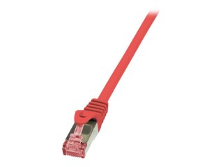 LogiLink PrimeLine - Kabel krosowy - RJ-45 (M) do RJ-45 (M) - 10 m - SFTP, PiMF - CAT 6 - bezhalogenowe - czerwony