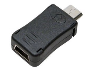 LogiLink - Przejściówka USB - Micro-USB Typ B (M) do mini USB typ A (F) - USB 2.0 - czarny