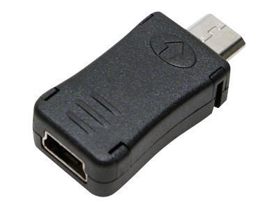 LogiLink - Przejściówka USB - Micro-USB Typ B (M) do mini USB typ A (F) - USB 2.0 - czarny
