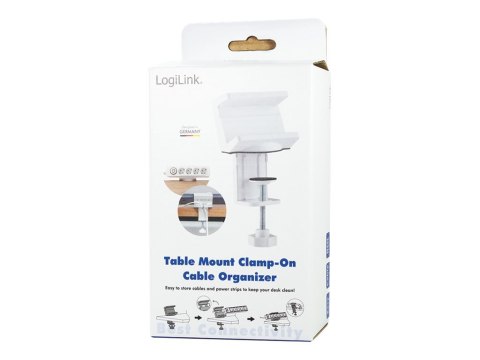 LogiLink Table mount clamp-on cable organizer - Zacisk organizera kabli