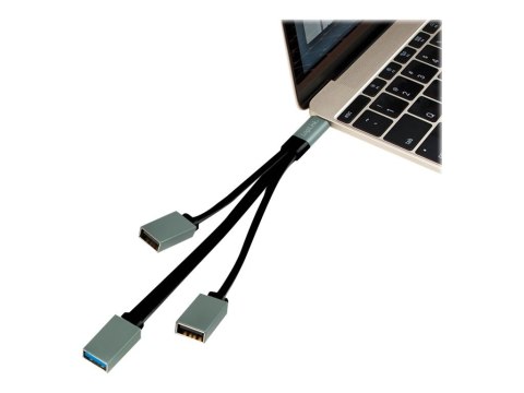 LogiLink USB-C hub, 3-Port - Koncentrator - 3 x SuperSpeed USB 3.0 - stacjonarny