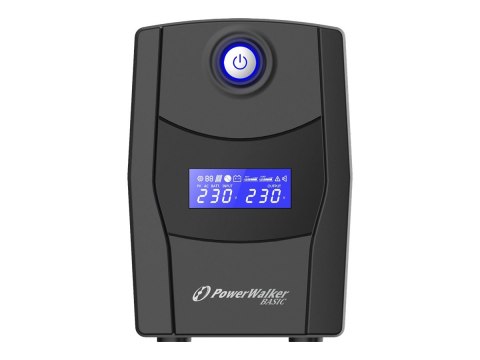 PowerWalker Basic VI 1000 STL FR - UPS - AC 162-290 V - 600 wat - 1000 VA - 9 Ah - USB - złącza wyjściowe: 2