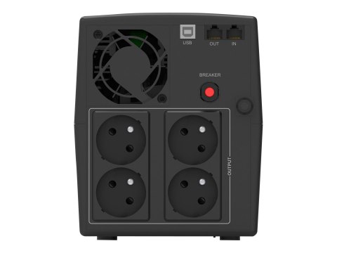 PowerWalker Basic VI 1500 STL FR - UPS - AC 162-290 V - 900 wat - 1500 VA - 7.2 Ah - USB - złącza wyjściowe: 4