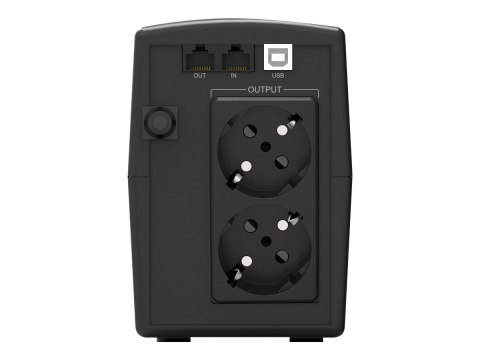 PowerWalker Basic VI 600 STL FR - UPS - AC 162-290 V - 360 wat - 600 VA - 7 Ah - USB - złącza wyjściowe: 2