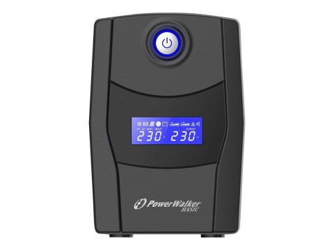PowerWalker Basic VI 800 STL FR - UPS - AC 162-290 V - 480 wat - 800 VA - 7.2 Ah - USB - złącza wyjściowe: 2