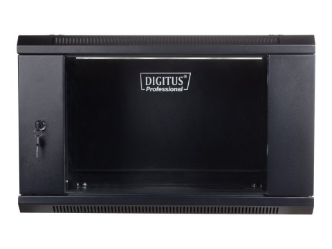 DIGITUS Professional DN-WU19 04U/450/B - Szafa - do montażu na ścianie - czarny, RAL 9004 - 4U - 19"