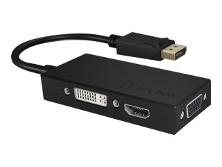 ICY BOX IB-AC1031 - Konwerter wideo - DisplayPort - DVI, HDMI, VGA - czarny