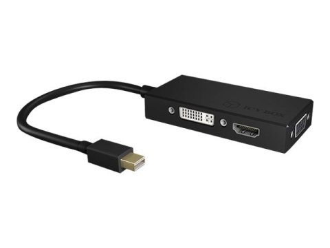 ICY BOX IB-AC1032 - Konwerter wideo - DisplayPort - DVI, HDMI, VGA - czarny