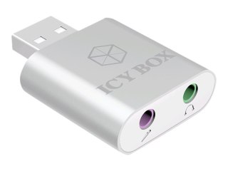 ICY BOX IB-AC527 - Karta dźwiękowa - 16-bit - 48 kHz - stereo - USB 2.0 - HS-100B