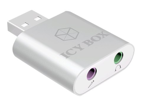 ICY BOX IB-AC527 - Karta dźwiękowa - 16-bit - 48 kHz - stereo - USB 2.0 - HS-100B