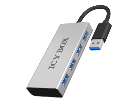 ICY BOX IB-AC6104 - Koncentrator - 4 x SuperSpeed USB 3.0 - stacjonarny
