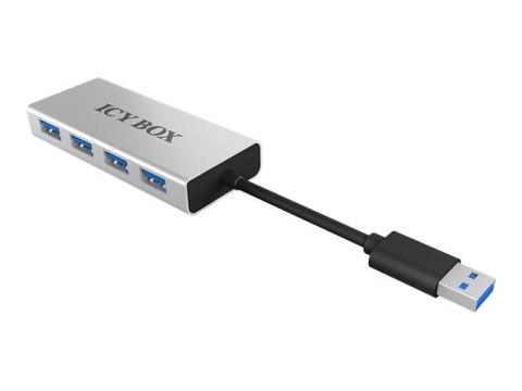 ICY BOX IB-AC6104 - Koncentrator - 4 x SuperSpeed USB 3.0 - stacjonarny