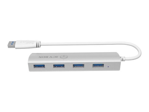 ICY BOX IB-AC6401 - Koncentrator - 4 x SuperSpeed USB 3.0 - stacjonarny
