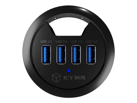 ICY BOX IB-HUB1403 - Koncentrator - 4 x SuperSpeed USB 3.0 - montaż podtynkowy