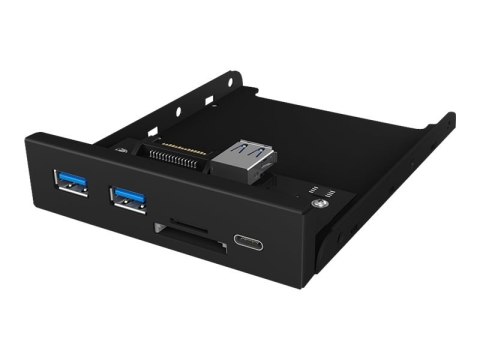 ICY BOX IB-HUB1417-i3 - Koncentrator - 2 x SuperSpeed USB 3.0 + 1 x USB-C - montaż podtynkowy