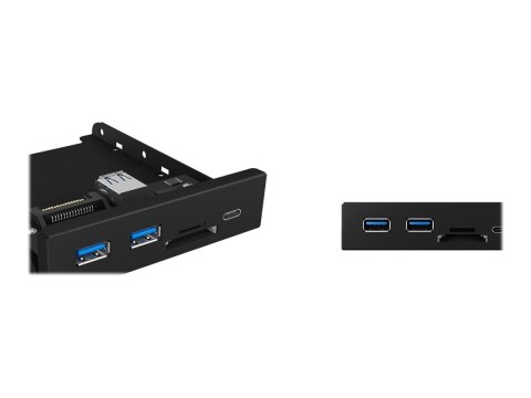 ICY BOX IB-HUB1417-i3 - Koncentrator - 2 x SuperSpeed USB 3.0 + 1 x USB-C - montaż podtynkowy