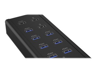 ICY BOX IB-HUB1703-QC3 - Koncentrator - 7 x SuperSpeed USB 3.0 - stacjonarny, montowany na ścianie