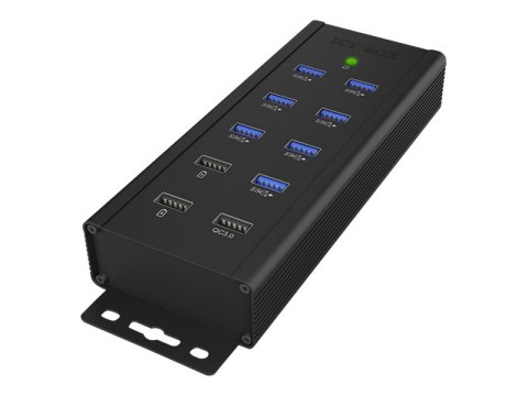 ICY BOX IB-HUB1703-QC3 - Koncentrator - 7 x SuperSpeed USB 3.0 - stacjonarny, montowany na ścianie