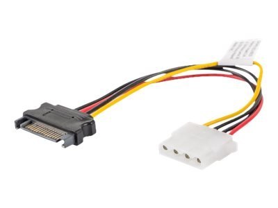 Lanberg - Adapter zasilania - 4 piny zasilanie wewnętrzne (F) do zasilanie SATA (M) - 15 cm