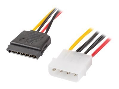 Lanberg - Adapter zasilania - 4 piny zasilanie wewnętrzne (M) do zasilanie SATA (F) - 30 cm