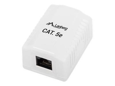 Lanberg - Gniazdko informatyczne - CAT 5e - UTP - RJ-45 - biały