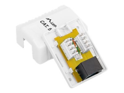 Lanberg - Gniazdko informatyczne - CAT 5e - UTP - RJ-45 - biały