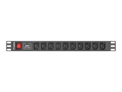 Lanberg - Jednostka dystrybucji zasilania - AC 220-250 V - wejście: IEC 60320 C14 - złącza wyjściowe: 10 (power IEC 60320 C13) -