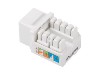 Lanberg KSU6-1090 - Wkładka modułowa - CAT 6 - UTP - RJ-45 - biały